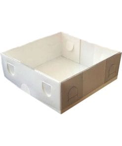 Alternative view of 7x7x3 cm Asetatlı Beyaz Kutu - Özel Gün Hediyelikleri İçin İdeal