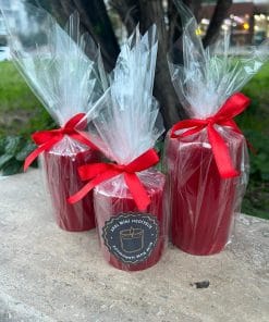 Dekoratif 3'lü Silindir Mum Seti -1  Şık ve Romantik Atmosfer için