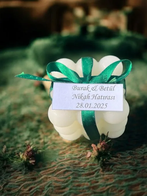 Büyük Bubble Mum – Kişiselleştirilebilir Dekoratif ve Hediyelik Mum - Görsel 2