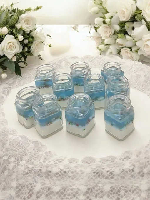 Deniz Kabuğu ve Deniz Temalı Jel Mum - 5 cm - Görsel 3