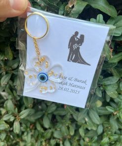 Yonca Yaprak Şeklinde Epoksi Anahtarlık-1