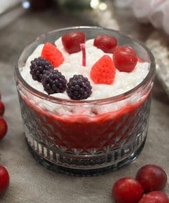 Orman Meyveli Dekoratif Cam Kase Hediyelik Mum