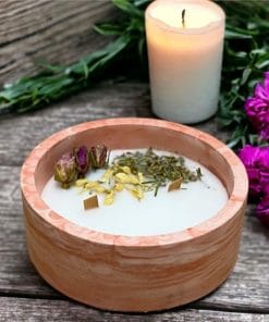 Özel Seri %100 Doğal Soya Wax Mermer Serisi Aroterapi Mutluluk Serisi Mum