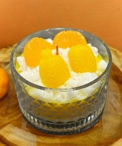 Meyve Kokulu Dekoratif Cam Kase Hediyelik Mum