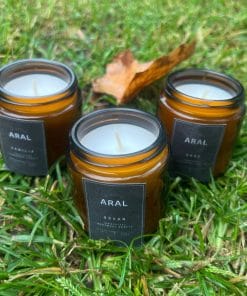 Alternative view of 3'lü Set Kokulu Tasarım Mum Amber 100 ml Cam Kavanoz