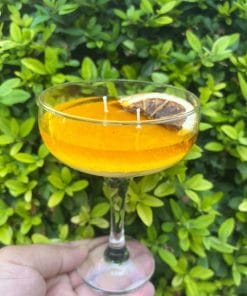 Kokteyl Mum Tasarım El Yapımı Portakallı Aromaterapi Mum