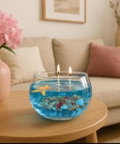 Sophia Akvaryum Tasarım Fanus Okyanus Kokulu Mum