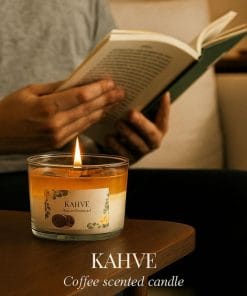 Kahve Kokulu Tasarım Bardak Mum