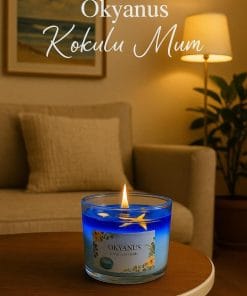 Okyanus Kokulu Tasarım Bardak Mum