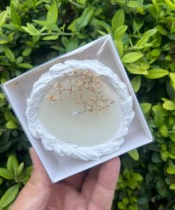 Alternative view of 5 Adet Sandal Kokulu ve Cipsolu Taş Mum Söz Nişan Düğün Hediyelik